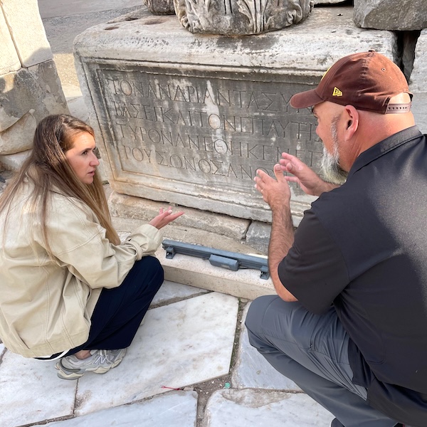 Steve Babbitt in Ephesus, Translating Greek Inscriptions